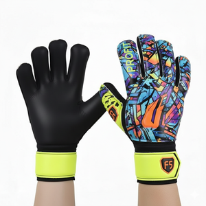 Gants de gardien de but en cuir, pleine protection des doigts, antidérapants, respirants, haute qualité, protection des doigts, OEM - Product Image 5
