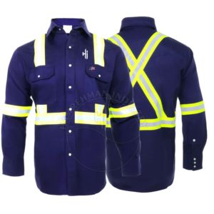 Camisa de Trabajo FR para Hombre, Diseño en Algodón, Resistente al Agua, Secado Rápido, Transpirable, Ligera, para Uso en Exteriores, Color Azul - Product Image 3