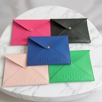 Nouvel étui de rangement pour cartes de Mahjong transfrontalier, organisateur de cartes pour réunions familiales, étui à cartes en cuir PU