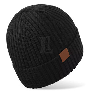 Professional Manufactured 100% Wool Jacquard Beanies Hats for Men-Custom Design Letter Pattern Casual Outdoor Use - Product Image 2