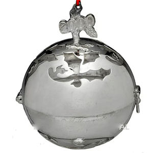 Bola de Navidad de Acero Inoxidable de Lujo, Esfera Metálica para Sublimación, Forma Redonda, Buen Acabado Pulido, Brillante, Dorado Antiguo - Product Image 3