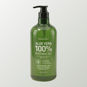 Soin de la peau coréen original Miraclair Gel apaisant à l'aloe vera 1000 ml Fabriqué en Corée Herbes blanches Tous types - Product Image 1