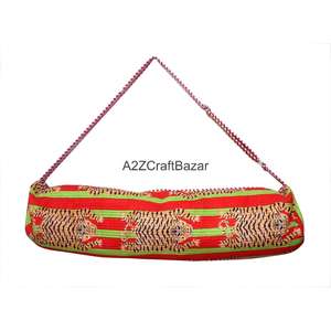 Bolso de Hombro Acolchado de Algodón con Estampado Artesanal, Estilo Bohemio Moderno, Ecológico, Transpirable y Ligero, Ideal para Yoga, Playa o Fin de Semana - Product Image 3