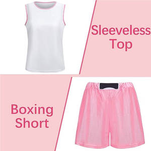 Disfraz de Boxeadora Champion para Mujer, Bata con Capucha para Adulto con Chaleco y Pantalones Cortos a Juego, Atuendo de Halloween y Cosplay - Product Image 3