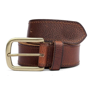 Ceintures en cuir véritable entièrement personnalisées avec logo, prix abordable, boucle en acier, boucle coulissante automatique, largeur 34 mm, pour hommes, en provenance du Pakistan - Product Image 4