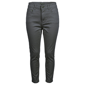 Vaqueros casuales de mujer de tiro medio, de cinco bolsillos, de pierna recta, teñidos, lavables, transpirables, de longitud completa, 6.78 oz, para primavera y verano - Product Image 1