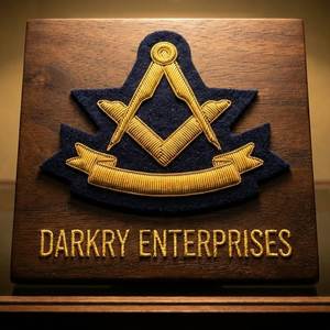 Parche Masónico Personalizado Hecho a Mano con Hilo de Oro, Escudo, Corona, Compás Cuadrado, Cinta, Insignia Ceremonial para Blazer y Uniforme - Product Image 6