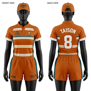 Premium Women Rugby Uniform 180 GSM Polyester Interlock Lime Green Black Panel Design Custom Sublimation Set - Product Image 2