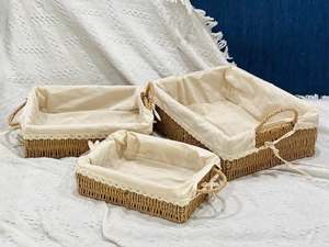 Vietnam Handwoven Rattan <b>Basket</b> Natural <b>Wicker</b> Storage for <b>Laundry</b> Clothes Toys Blankets Plants and Home Organization - Product Image 2