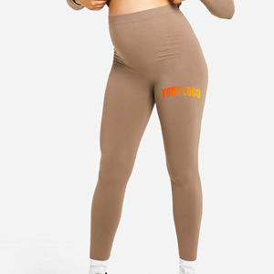 Custom Logo Print High <b>Tummy</b> <b>Control</b> Nylon Spandex Yoga Leggings Women Plus Size Sports Fitness Activewear High Quality - Product Image 4