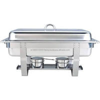 Hochwertige Gebrauchte Edelstahl-Brennstoffchafingdishes 9L Luxuriöse Buffet-Catering-Schalen Hotel- und Restaurantbedarf