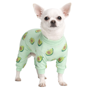 ชุดนอนสุนัขแบบชุดคลุมทั้งตัว ลายทางสีฟ้า ผ้าเนื้อนุ่ม ยืดหยุ่นได้ ชุดนอนสัตว์เลี้ยง ระบายอากาศได้ดี ใส่สบายทุกฤดู สำหรับสุนัขขนาดเล็กถึงขนาดกลาง ใช้ในบ้าน - Product Image 1