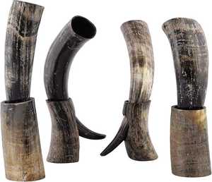 Top Selling New Polished Carved Love Design Viking <b>Drinking</b> <b>Horn</b> with Logo Authentic Food Safe No Leaks Norse - Product Image 4