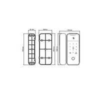 YGS TTLock APP Serrure de porte intelligente à empreinte digitale Serrure de porte coulissante en verre Système de contrôle d'accès