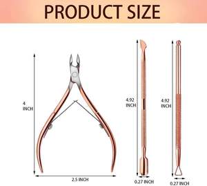 High Quality Professional <b>Nail</b> Cuticle Nipper Stainless Steel Cuticle Nipper and Pusher Set - Product Image 2
