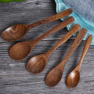 Cuillère de cuisine en bois la plus vendue, miroir intégré, pour la cuisson, ustensile naturel et sûr pour les aliments, résistant à la chaleur, outil de remuage disponible en promotion - Product Image 3