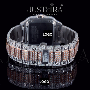 Reloj de Lujo 2026 con Diamantes Moissanite VVS, Acero Inoxidable y Esfera de Cristal, Diseñado para una Brillo Radiante, Premium e India - Product Image 5