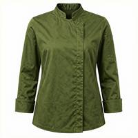 Uniforme de café 100% coton à manches longues respirant pour le personnel de café, restaurant, hôtel, fabricant OEM, vente en gros