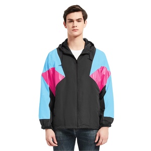 Veste coupe-vent respirante pour homme grande taille à double couche Fermeture éclair Tissu imperméable à séchage rapide Printemps - Product Image 2