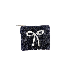 Porte-monnaie en coton brodé à la main avec perles, couleur et logo personnalisés, portefeuille tendance pour adolescents, vente en gros, dernier design de pochette à perles - Product Image 1