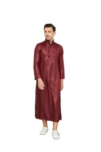 Modest Khimar Thobr Abaya Embroidery Long Sleeve Muslim Clothing Saudi Jubba Arab Kaftan Thobe Long Dress <b>Robe</b> <b>Men</b> <b>Silk</b> Made - Product Image 4