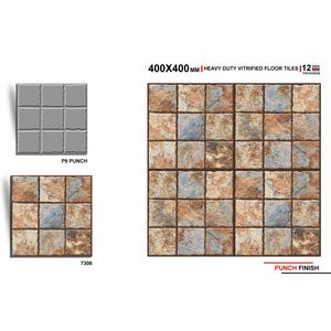 400x400mm antideslizante Natural rústico Exterior estacionamiento Plaza cuadrado al aire libre patio de recreo garaje piso azulejos de porcelana - Product Image 3