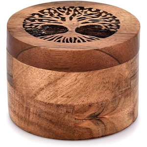 High Quality Handcrafted Wooden <b>Urns</b> Human Ashes Pet Memorial Custom Logo Eco-Friendly Funeral <b>Urn</b> 5-15L Capacity Paw Print - Product Image 3