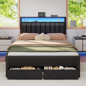 Cadre de lit en métal noir pleine taille d'origine vietnamienne, mobilier moderne haut de gamme, design pliable peu encombrant, vente en gros - Product Image 1