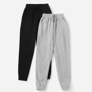 Pantalon de sport en velours côtelé pour femme, personnalisé, séchage rapide, polyester/coton, coupe droite, pour fitness et entraînement, vente en gros, OEM - Product Image 2