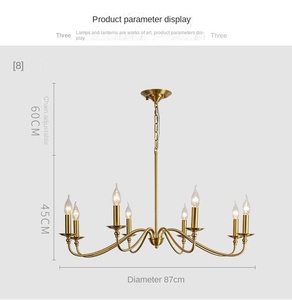 Industrial Style Candle Aisle Chandelier American Countryside Retro Iron Pendant Lamp Oval Living Room Restaurant Dining Table - Product Image 4