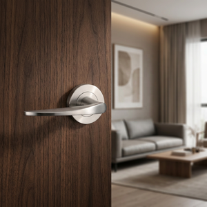 Poignée de porte élégante en laiton, quincaillerie durable pour meubles de salon, design classique, nickel poli, pour armoire de chambre à coucher - Product Image 1