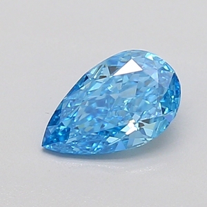 Diamant de laboratoire CVD de 0,45 ct, taille poire, bleu vif fantaisie, pureté VS1, non monté - Product Image 1