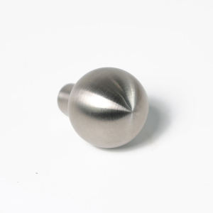 Pomo de Gabinete Moderno en Forma de Bola, Acabado Plateado Cepillado, Pomo de Metal Sólido para Cajones de Cocina, Armarios y Muebles - Product Image 4