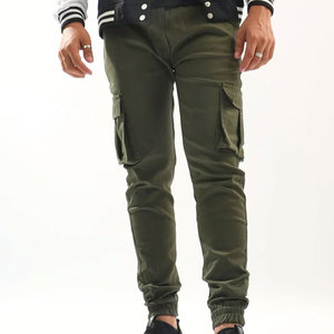 New Arrival Elastic Waist Multi Pockets Pant Design Custom Plain Plus Size <b>Lightweight</b> Comfortable <b>Men's</b> <b>Cargo</b> <b>Trousers</b> - Product Image 2
