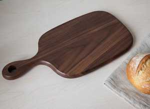 Planche à découper en bois écologique avec poignée, durable, ronde, pour la préparation et le service des aliments, épaisseur 1,5 cm, pour la cuisine - Product Image 2