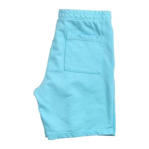 Shorts décontractés pour hommes en toile bleu clair, écologiques, taille mi-haute, couleur unie, tricotés et respirants - Product Image 6