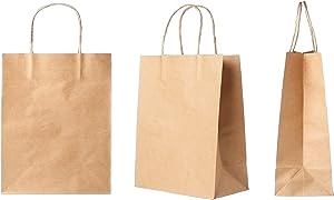 Sacs écologiques de faveur de mariage pour collations Sacs à lunch en papier brun Mini sacs en papier kraft - Product Image 5