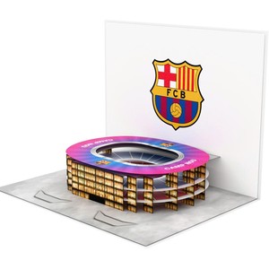 Tarjeta de Felicitación 3D Pop-Up del Estadio Camp Nou del FC Barcelona, Impresión Digital, Laminado Brillante, Regalo - Product Image 2