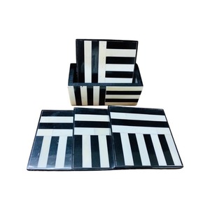 Wholesale Bone Inlay <b>Coaster</b> Set Handcrafted Decorative <b>Drink</b> Mats and Table Accessories - Product Image 2