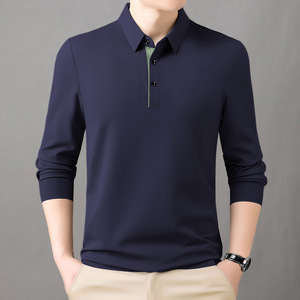 Polo à manches longues décontracté pour homme, personnalisé par le fabricant, avec impression de logo et motif, idéal pour le golf ou les affaires - Product Image 4