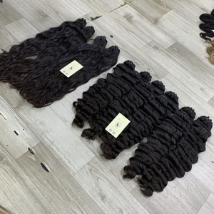 Extensions de Cheveux Humains Vietnamiens Bruts de Haute Qualité, Noirs Naturels, Ondulés, Double Trame, Tissées à la Machine - Product Image 4