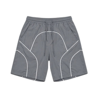 Ensemble short coupe-vent en nylon pour homme, personnalisé, très tendance, avec fermeture éclair réfléchissante, léger, écologique, respirant et à séchage rapide (OEM)