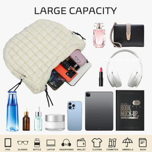 Wholesale Light Weight Woman <b>Large</b> Travel Weekender Quilt Stitching <b>Bags</b> Polyester Quilted Puffer Satchel Handbag Puffy <b>Bag</b> - Product Image 4