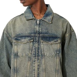 Veste en jean longue d'hiver pour hommes, fabrication OEM, haute qualité, prix de gros, personnalisable, pour adultes et prix abordable 2026 - Product Image 3