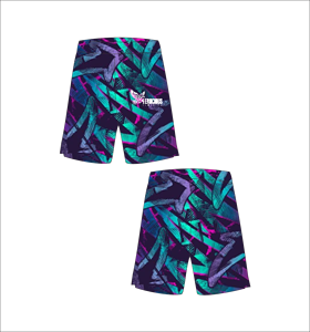 FEROCIOUS CLOTHING Short de bain pour homme à imprimé géométrique, séchage rapide, taille élastique, décontracté, longueur courte - Product Image 1
