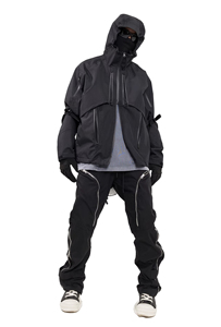 <b>mens</b> techwear <b>jacket</b> with adjustable cuffs and hood for improved fit and comfort <b>men</b> techwear <b>jacket</b> with durable stitching - Product Image 5