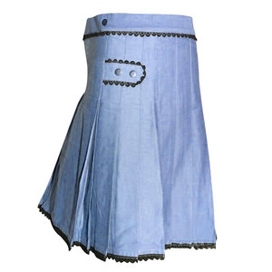 Kilt utilitaire unisexe pour adultes en coton 320 GSM avec poches cargo, fabriqué au Pakistan, service OEM - Product Image 2