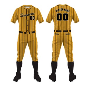 Best Quality Baseball Uniforms Breathable High Quality Baseball Uniforms Long Sleeves Baseball Shorts Jersey Set Bulk Order - Product Image 2