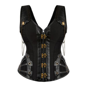 Corset en cuir de haute qualité pour femme, corset en cuir personnalisé de haute qualité avec design à rivets pour le modelage corporel quotidien - Product Image 1