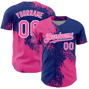 Camiseta de Béisbol Personalizada para Mujer, Rosa Marino, Nombre del Equipo Sublimado, 100% Poliéster, Transpirable, Manga Corta, Uniforme para Todas las Temporadas - Product Image 1